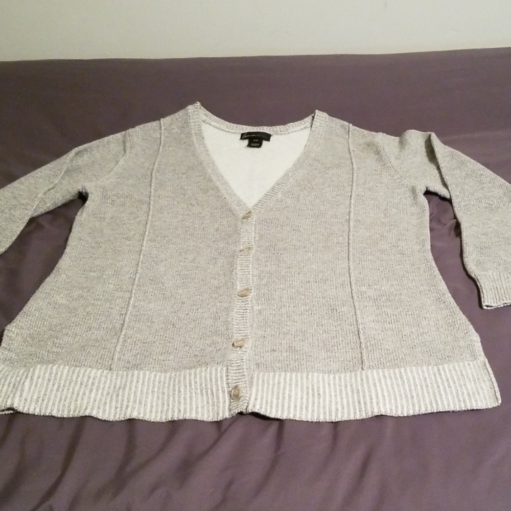 Lane Bryant cardigan sweater lt. Gray sz 18/20